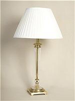 ALEXANDERS 46CM BRASS/GLASS TAPERED COLUMN LAMP